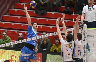 Volley Serie A2, la M&G Videx Grottazzolina cade nettamente a Brescia