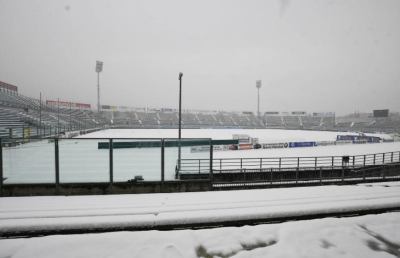 Serie B, neve e ghiaccio allo stadio ''Rigamonti'': rinviata Brescia-Virtus Entella