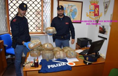 San Benedetto del Tronto, sequestrato in spiaggia ingente quantitativo di marijuana