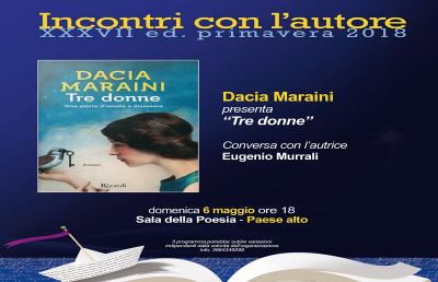 San Benedetto, Dacia Maraini presenta il libro ''Tre donne''