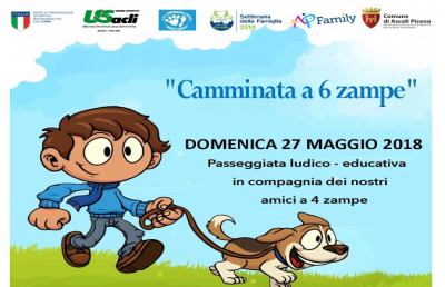 Ascoli Piceno, terzo appuntamento stagionale con la ''Camminata a 6 zampe''