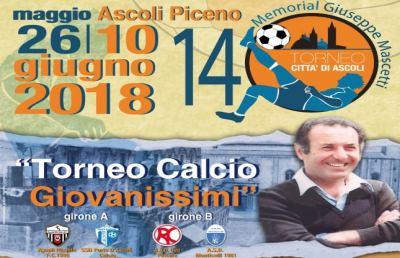 “Torneo Città di Ascoli”, tutto pronto per la 14ª edizione del “Memorial Giuseppe Mascetti”