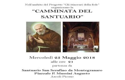 Ascoli Piceno, Mercoledì 23 Maggio appuntamento con la ''Camminata del Santuario''