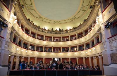 Ascoli Piceno, restituito ufficialmente alla città il Teatro Filarmonici in Via delle Torri