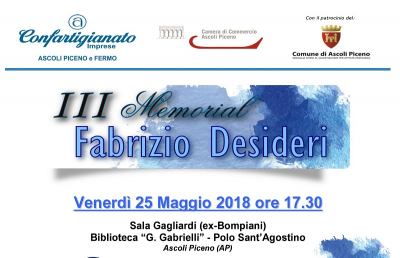 Ascoli Piceno, appuntamento con il III ''Memorial Fabrizio Desideri''