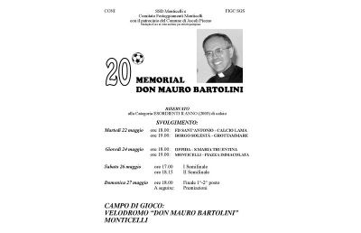Ascoli Piceno,  a Monticelli 20° Memorial ''Don Mauro Bartolini'' per Esordienti 2005
