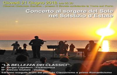 Riserva Sentina, concerto al sorgere del sole nel solstizio d'estate