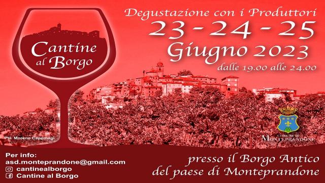 Monteprandone: ''Cantine al Borgo'', manifestazione dedicata alla cultura del vino