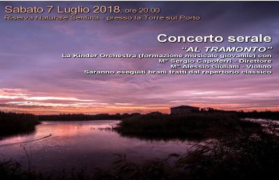 Riserva Sentina, appuntamento con il concerto serale ''Al tramonto''