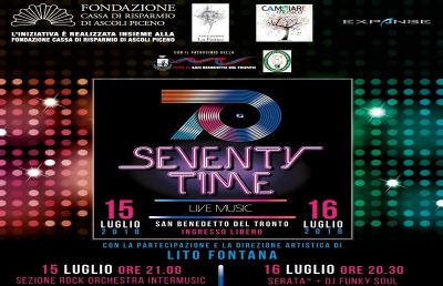 San Benedetto, appuntamento con la seconda edizione di ''Seventy Time'' 2018