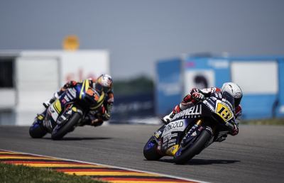 Moto2, Fenati chiude il Gran Premio di Germania al 16° posto. Vince Binder, terzo Marini