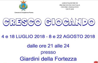 Acquaviva Picena, secondo appuntamento con iniziativa ''Cresco giocando''