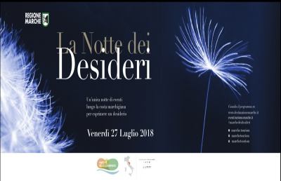La Notte dei Desideri, il 27 Luglio 180 km di costa marchigiana uniti in un evento di luci