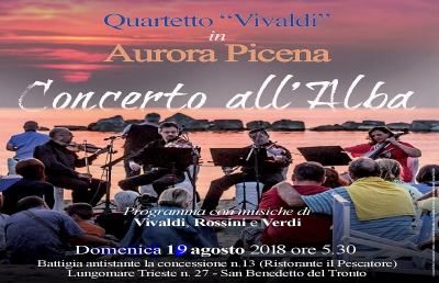 San Benedetto, grande musica con il concerto all'alba ''Aurora Picena''
