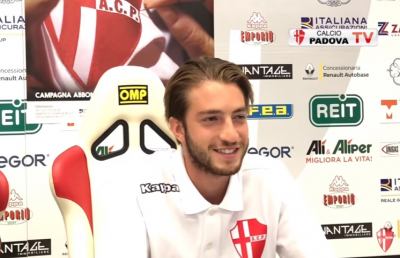 Padova, presentato l'ex Ascoli Clemenza: “Ho sempre voluto venir qui, mi dispiace per il Palermo”