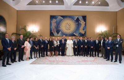 Papa Francesco riceve in udienza privata protagonisti MotoGp, Coni e FMI