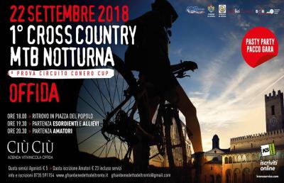  Offida: mountain bike, prima edizione del Cross Country in notturna