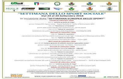 Marche, dodici manifestazioni per festeggiare la ''Settimana europea dello sport''