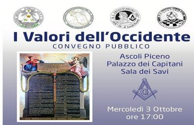  Ascoli Piceno, appuntamento con il convegno ''I Valori dell'Occidente''