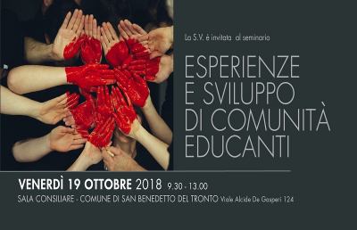 San Benedetto, convegno ''Esperienze e sviluppo di comunità educanti''