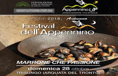 Festival dell’Appennino 2018, appuntamento a Trisungo  con ''Marrone che Passione'' 
