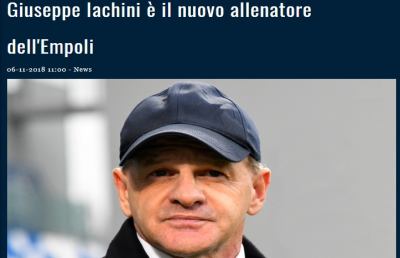 Empoli, dopo l'esonero di Andreazzoli il presidente Corsi sceglie l'ascolano Iachini