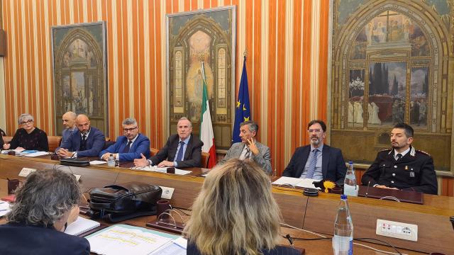 Prefettura Ascoli, riunione forze polizia e uffici preposti per attività prevenzione antimafia cantieri edili sisma 2016