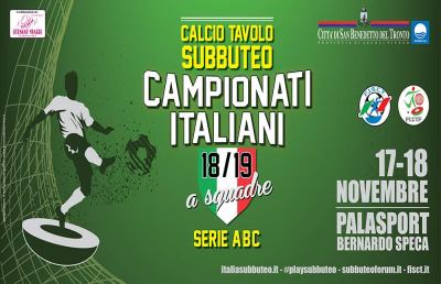 Subbuteo, tutto pronto a San Benedetto del Tronto per i campionati italiani a squadre