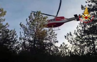 Vigili del Fuoco Ascoli, a Colle San Marco recuperato bovino scivolato in un costone
