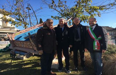 Colli del Tronto, posizionato antico carro nella rotatoria di via Salaria 