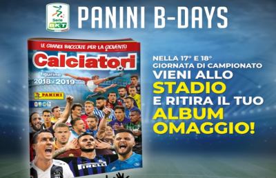Serie B, scatta il BKT Christmas Week. Negli stadi distribuzione gratuita album Panini