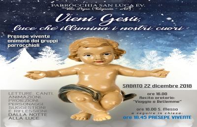 Folignano: dalla notte alla luce, presepe vivente a Villa Pigna
