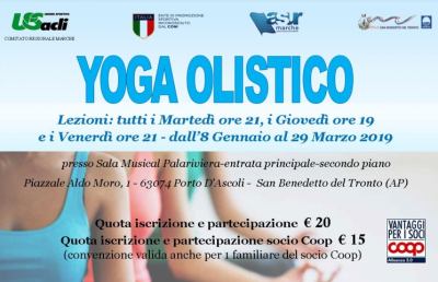 San Benedetto del Tronto, al Palariviera scatta il corso di yoga olistico