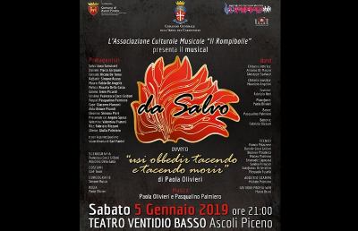 Teatro Ventidio Basso Ascoli, Iacchetti presenta musical ''Da Salvo'' dedicato ad Arma Carabinieri
