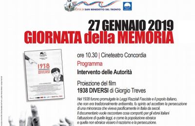 San Benedetto: Giornata della memoria, al Concordia il documentario ''1938 – Diversi''