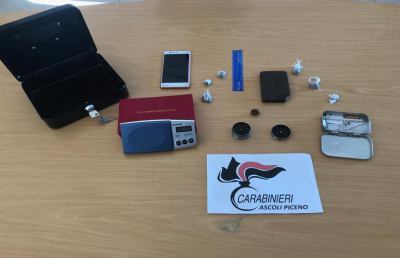 Carabinieri Ascoli Piceno, arrestato 20enne incensurato per detenzione panetto hashish