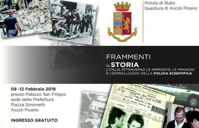 Polizia Scientifica, ad Ascoli Piceno inaugurazione della mostra ''Frammenti di Storia''