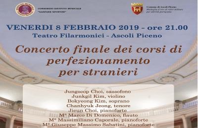 Ascoli: Teatro dei Filarmonici, concerto degli allievi della Corea del Sud