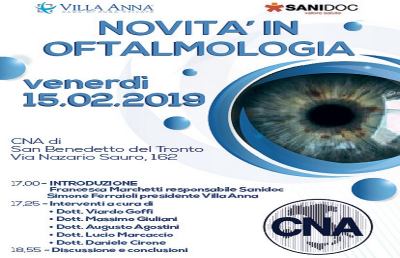 Cna Ascoli, seminario su prevenzione e cura delle patologie dell'occhio