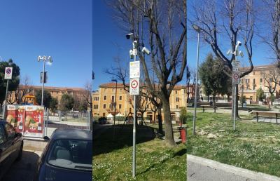 Ascoli Piceno: città più sicura, installate 14 videocamere di sorveglianza in Piazza Diaz
