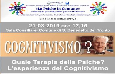 San Benedetto:  ''Psiche in Comune'', il 21 Marzo si parla di cognitivismo