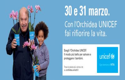 Unicef: torna l’Orchidea nell'ultimo weekend di Marzo in 2.400 piazze con 11mila volontari