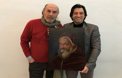 Grottammare, un ritratto su legno di ''Sisto V'' in dono al Comune