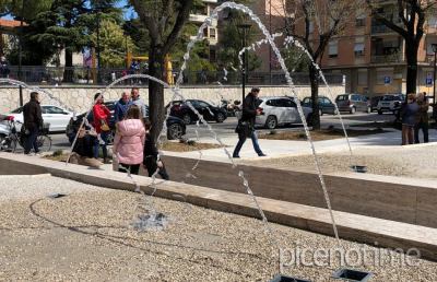 Ascoli Piceno: inaugurati lavori di riqualificazione in Viale De Gasperi. Nuova fontana e più luce