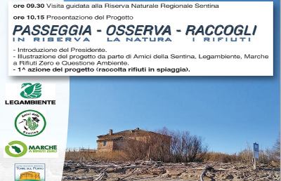 Riserva Sentina, il 25 Aprile passeggiata ecologica e raccolta rifiuti