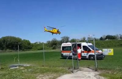 Ascoli-Mare, donna coinvolta in grave incidente. Eliambulanza atterra all'Eco Services
