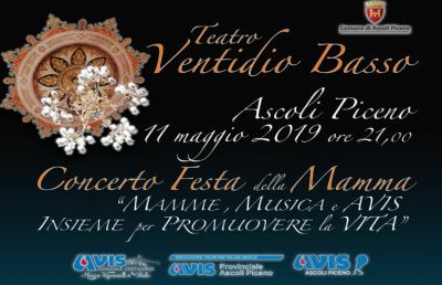 Festa della Mamma, concerto-evento al Teatro Ventidio Basso organizzato dall'Avis