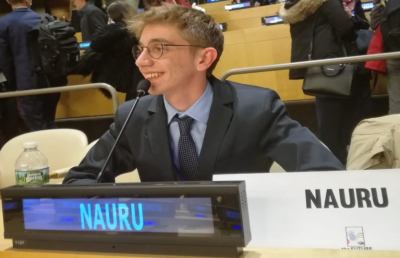  San Benedetto, studente del Liceo Classico Leopardi nella sede dell'ONU a New York