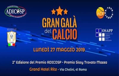 Gran Galà del Calcio a Roma con il presidente Gravina. Marroccu miglior ds della Serie B