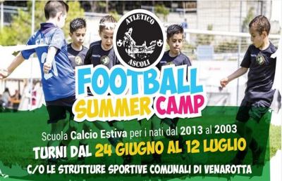 Atletico Ascoli, prima edizione del ''Football Summer Camp'' nelle strutture di Venarotta